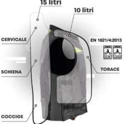 Airbag per Moto Motoairbag Mab V4 con Maniche Grigio