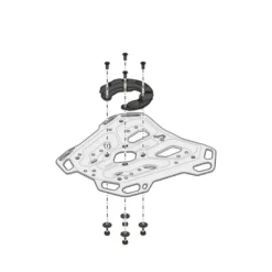 Attacco Posteriore Sw-Motech ADVENTURE-RACK Nero