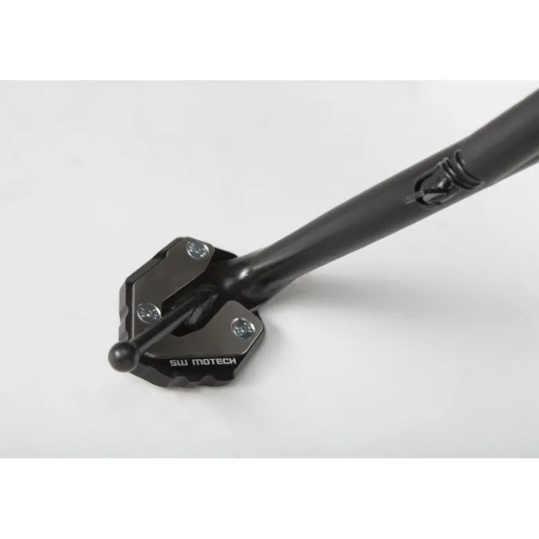 Base maggiorata per cavalletto laterale Nero/Argento. Yamaha MT-09 Tracer, XSR900/Abar.