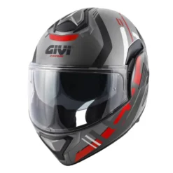 Bundle Casco Givi X.30 Pulsar Titanio Nero Rosso Opaco con Interfono Givi I319S