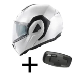 Bundle Casco Givi X.30 Solid Bianco Lucido con Interfono Givi I319S