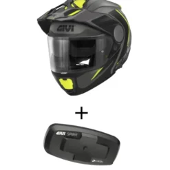 Bundle Casco Givi X.27 Tourer Graphic Titanio Opaco Giallo con Interfono Givi I319S