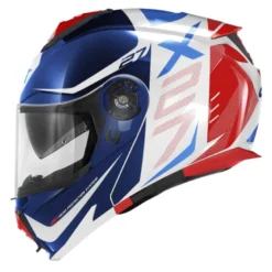 Bundle Casco Modulare Givi X.27 Dimension Bianco Blu Rosso con Interfono Givi I319S