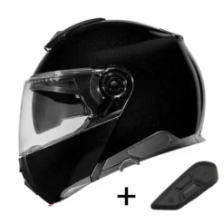 Bundle Casco Modulare Schuberth C5 Nero Lucido con Interfono Sc2 Standard