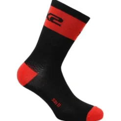 Calza Corta Sixs SHORT-LOGO Nero Rosso