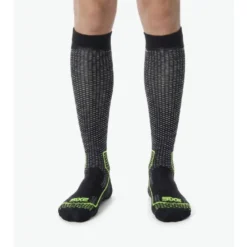 Calza Lunga Rinforzata Unisex Sixs LONG V3 Nero Carbon Giallo