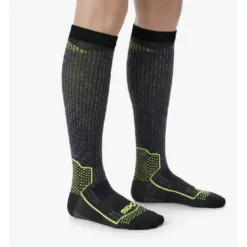 Calza Lunga Rinforzata Unisex Sixs LONG V3 Nero Carbon Giallo