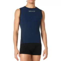 Canotta Intima Tecnica Termica 4 Stagioni Unisex Sixs SMX Blu Scuro
