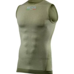 Canotta Intima Tecnica Termica 4 Stagioni Unisex Sixs SMX Verde Army