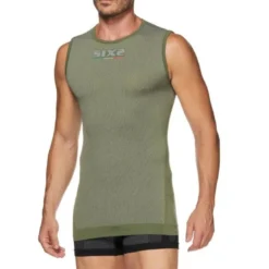 Canotta Intima Tecnica Termica 4 Stagioni Unisex Sixs SMX Verde Army