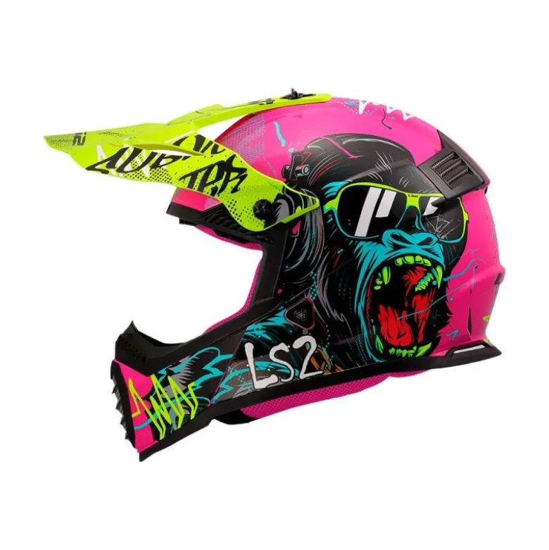 Casco Cross Bambino Ls2 MX437 Fast Evo II Gorilla Viola
