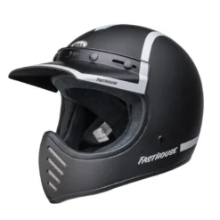 Casco Cross Bell Moto-3 2023 Fasthouse Old Road Nero Bianco