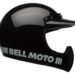 Casco Cross Bell Moto-3 Nero Lucido