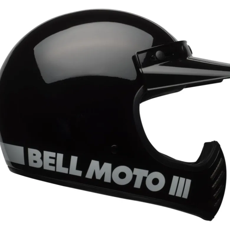 Casco Cross Bell Moto-3 Nero Lucido
