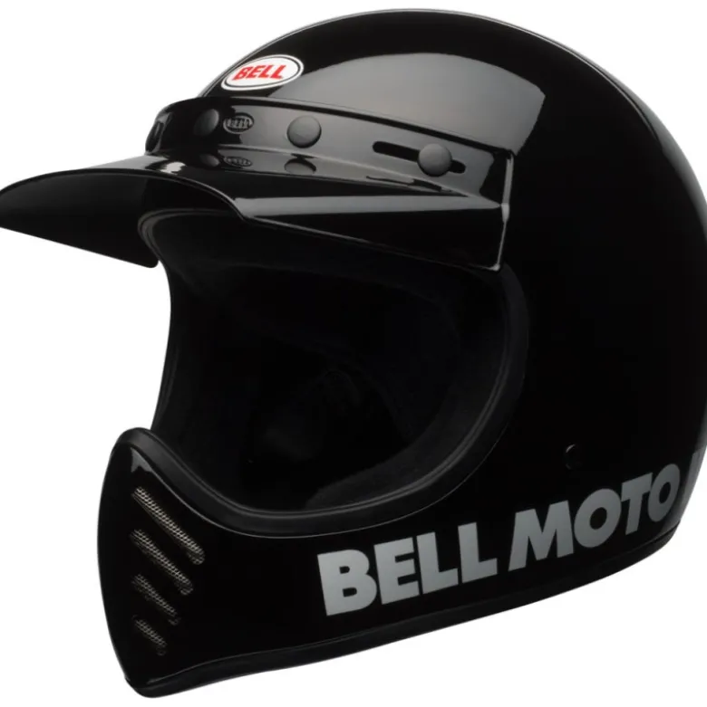Casco Cross Bell Moto-3 Nero Lucido