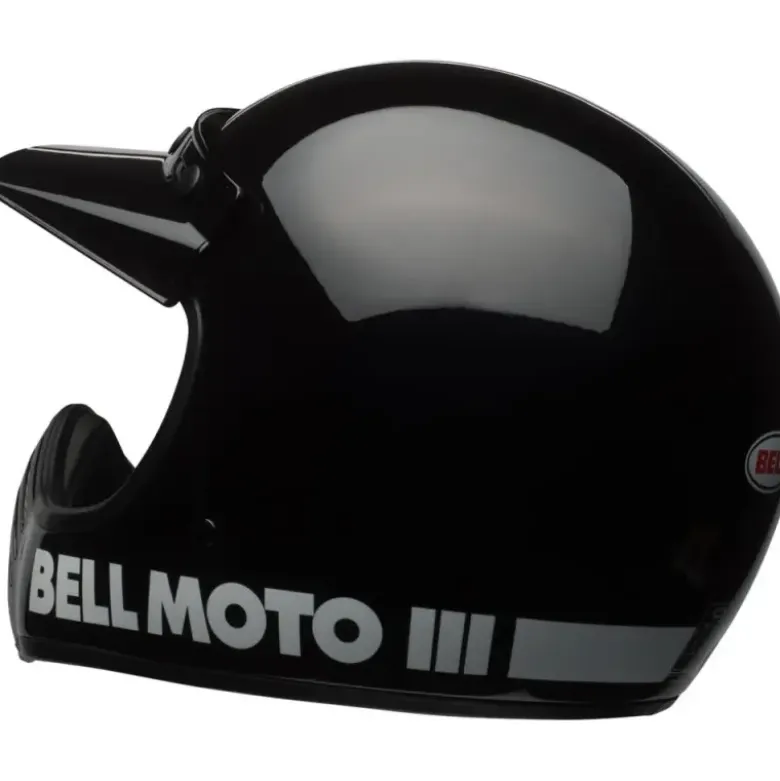 Casco Cross Bell Moto-3 Nero Lucido