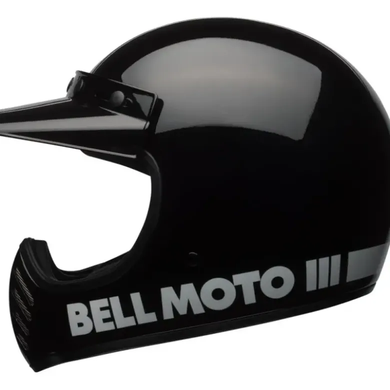 Casco Cross Bell Moto-3 Nero Lucido
