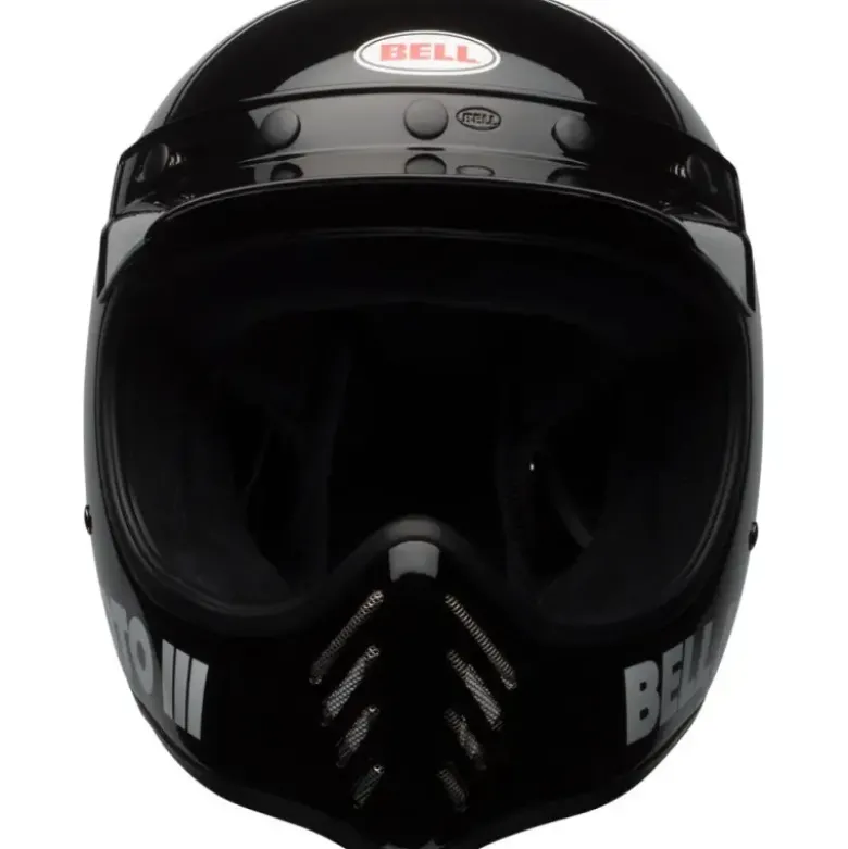 Casco Cross Bell Moto-3 Nero Lucido
