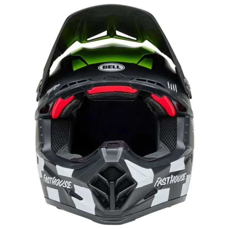 Casco Cross Bell Moto-9s Flex 2025 Fasthouse Smoke Bomb Nero Giallo