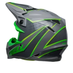 Casco Cross Bell Moto-9s Flex 2023 Sprite Grigio Verde Ece 06
