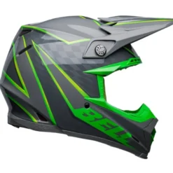 Casco Cross Bell Moto-9s Flex 2023 Sprite Grigio Verde Ece 06