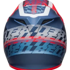 Casco Cross Bell MX-9 Mips Offset Bianco Blu Metallico Opaco