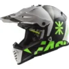 Casco Cross Enduro Ls2 Mx437 Fast Evo Heavy Nero Bianco