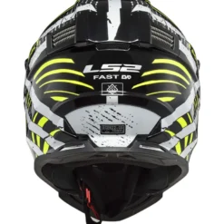 Casco Cross Enduro Ls2 Mx437 Fast Evo Verve Nero Bianco