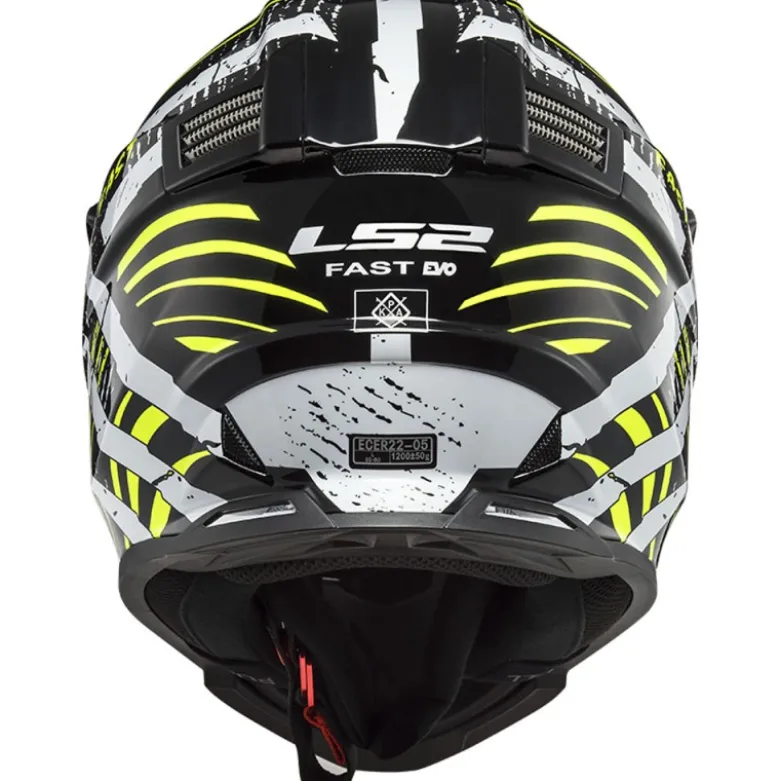 Casco Cross Enduro Ls2 Mx437 Fast Evo Verve Nero Bianco