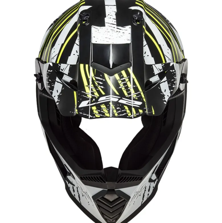 Casco Cross Enduro Ls2 Mx437 Fast Evo Verve Nero Bianco
