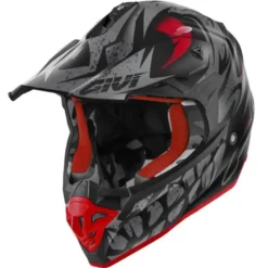 Casco Cross Givi 601 Gloom Nero Opaco Titanio Rosso