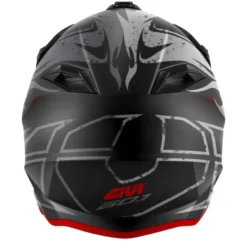 Casco Cross Givi 601 Gloom Nero Opaco Titanio Rosso