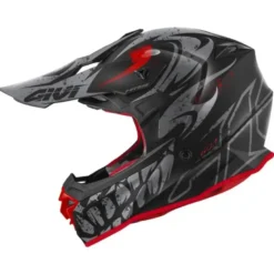Casco Cross Givi 601 Gloom Nero Opaco Titanio Rosso