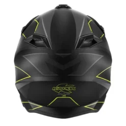 Casco Cross Kappa KV49 Evo Chaser Nero Opaco Grigio Giallo
