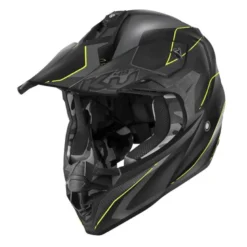 Casco Cross Kappa KV49 Evo Chaser Nero Opaco Grigio Giallo