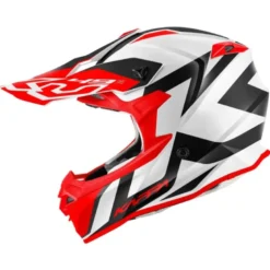 Casco Cross Kappa KV49 Evo Great Bianco Lucido Rosso Nero