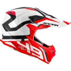 Casco Cross Kappa KV49 Evo Great Bianco Lucido Rosso Nero