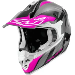 Casco Cross Kappa KV49 Evo Great Titanio Opaco Rosa