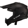 Casco Cross Ls2 Mx708 Fast II Solid Nero Opaco