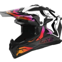Casco Cross Ls2 Mx708 Fast II Wash Bianco Lucido