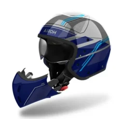 Casco Crossover Airoh J 110 Slim Blu Lucido