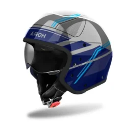 Casco Crossover Airoh J 110 Slim Blu Lucido