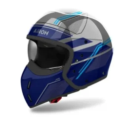 Casco Crossover Airoh J 110 Slim Blu Lucido