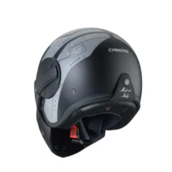 Casco Crossover Caberg Ghost X Vyrus Nero Opaco Grigio Verde Fluo