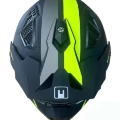 Casco Crossover MPH Harrier Cuby Nero Giallo Grigio Opaco