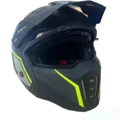 Casco Crossover MPH Harrier Cuby Nero Giallo Grigio Opaco
