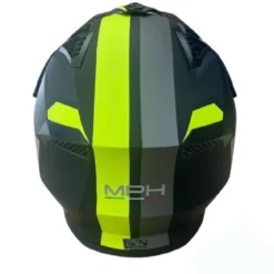 Casco Crossover MPH Harrier Cuby Nero Giallo Grigio Opaco