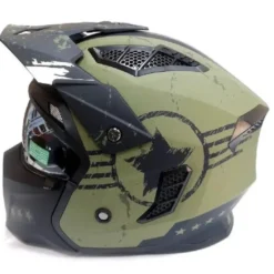 Casco Crossover MPH Harrier Stars Verde Opaco