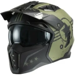 Casco Crossover MPH Harrier Stars Verde Opaco