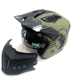 Casco Crossover MPH Harrier Stars Verde Opaco